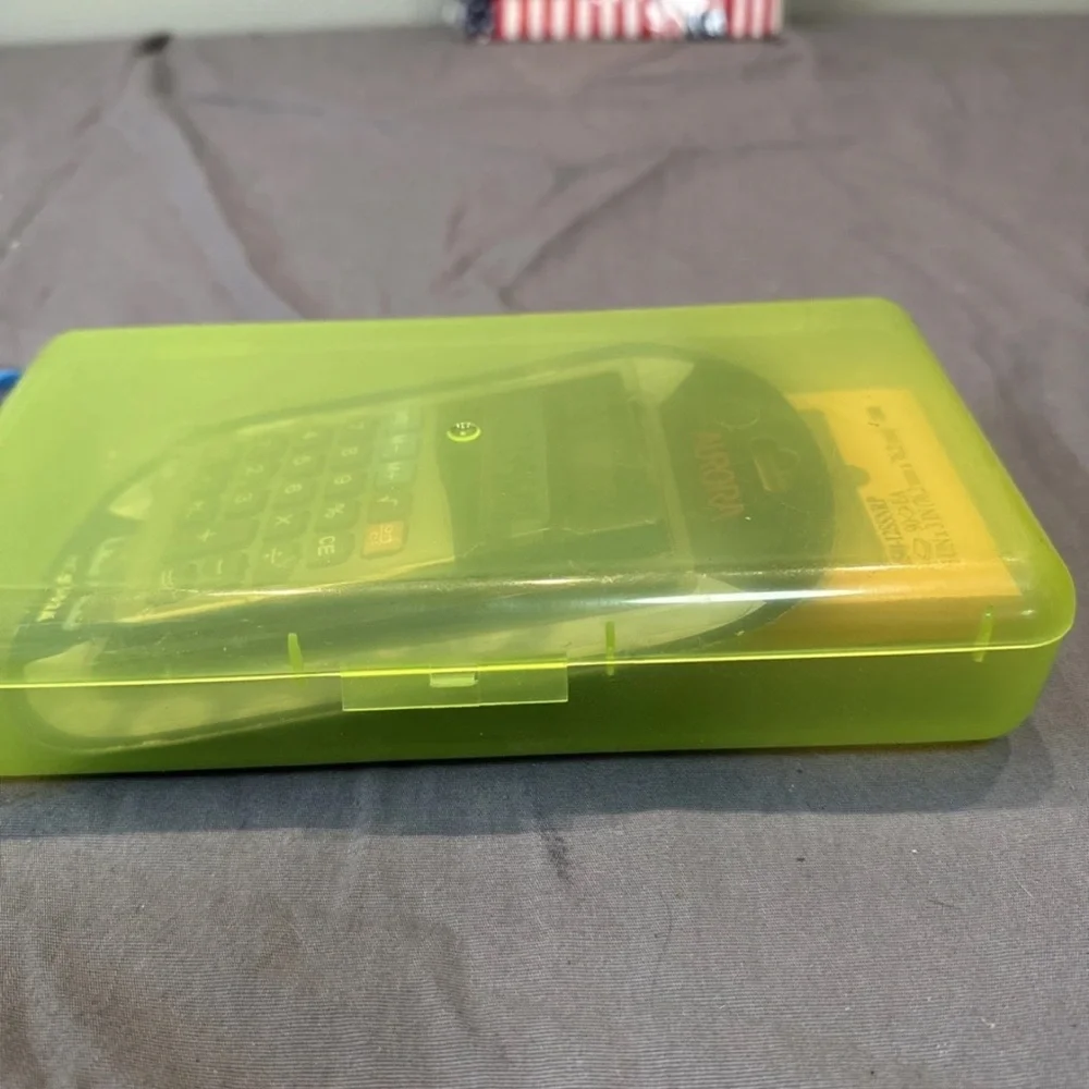 Back to school haul, calculator, highlighters, sticky note, pencil box, book cvr